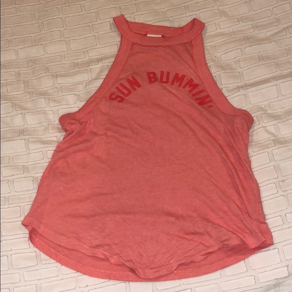 PINK Coral “Sun Bummin’” Halter Top